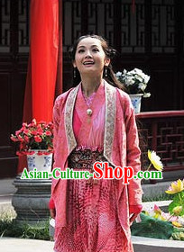 Chinese Pink Hanfu Outfit for Women