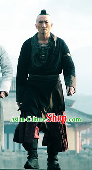 Ancient Chinese Swordman Black Suit for Men