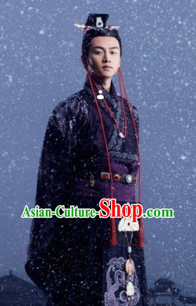 Ancient Chinese Prince Clothing and Coronet for Men