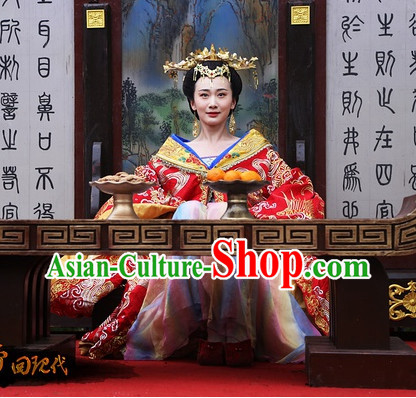 Chinese Classical Imperial Palace Princess Clothing and Hair Accessories Complete Set