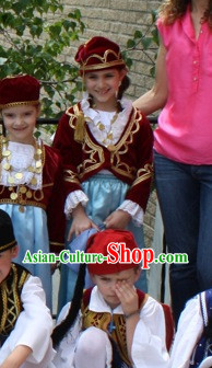 Traditional Greek Costumes Complete Set for Girls
