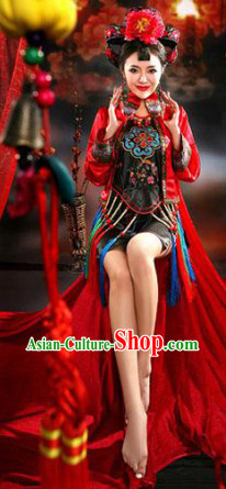 Asian Classical Sexy Dresses and Head Wear for Women