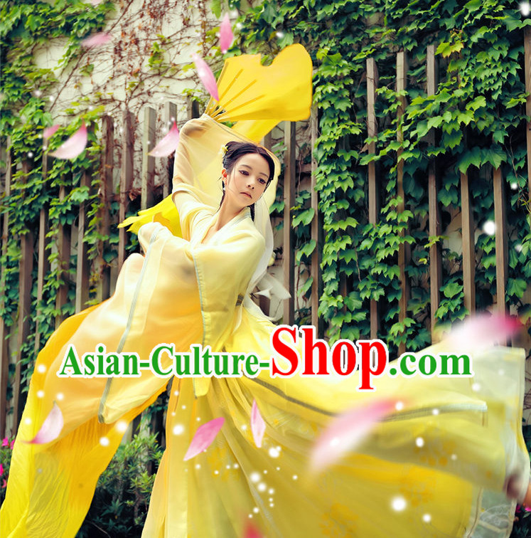 Asian Peri Yellow Costumes Complete Set