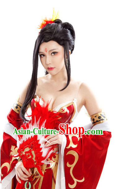 Asian Sexy Quween Costumes and Headwear Complete Set
