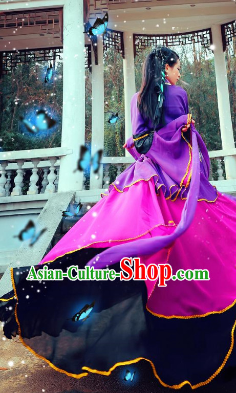 Asian Purple Princess Hanfu Costumes