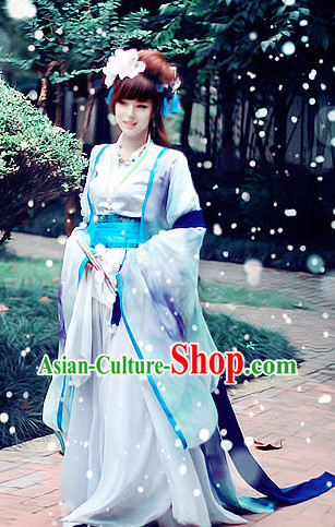 Romantic Blue Goddess Costumes