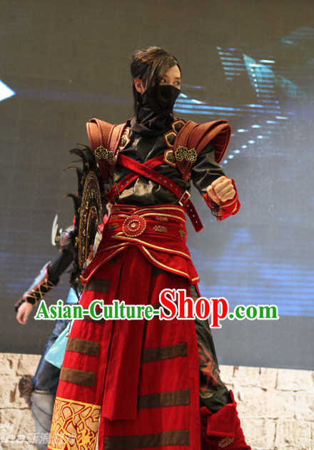 High Shoulder Asian Paladin Cosplay Costumes Complete Set