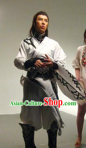 Asian Freedom Fighter White Costumes for Men