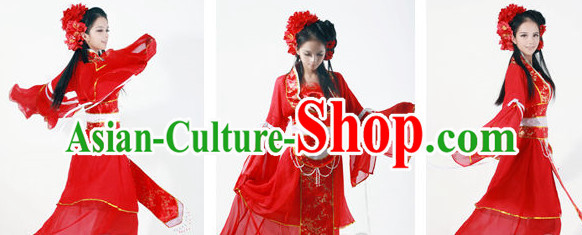 Lucky Red Classical Dancing Costumes for Girls
