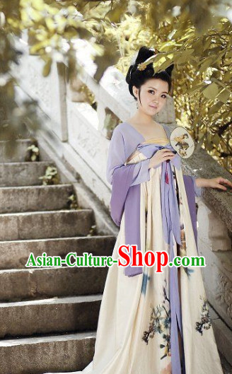 China Ancient Traditional Tang Suit Skirt for Girls
