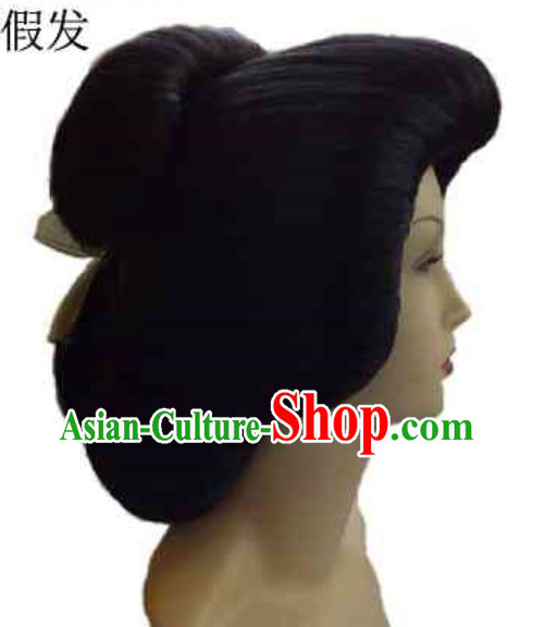 Japanese Traditional Black Female Wig