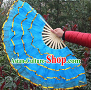 Chinese Festivel Celebration Blue Dance Fan