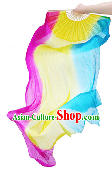 71 Inches Long Pure Silk Dance Fan Veils