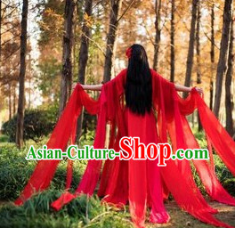 Asian Red Fairy Costumes Complete Set