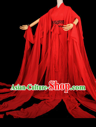 Asian Red Fairy Costumes Complete Set