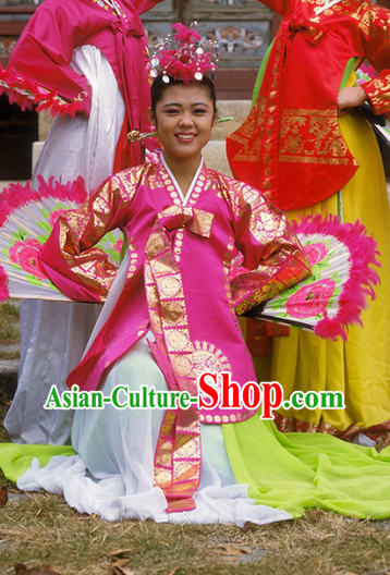 Korean Ancient Hanbok Fan Costumes Clothes Korean Clothing online