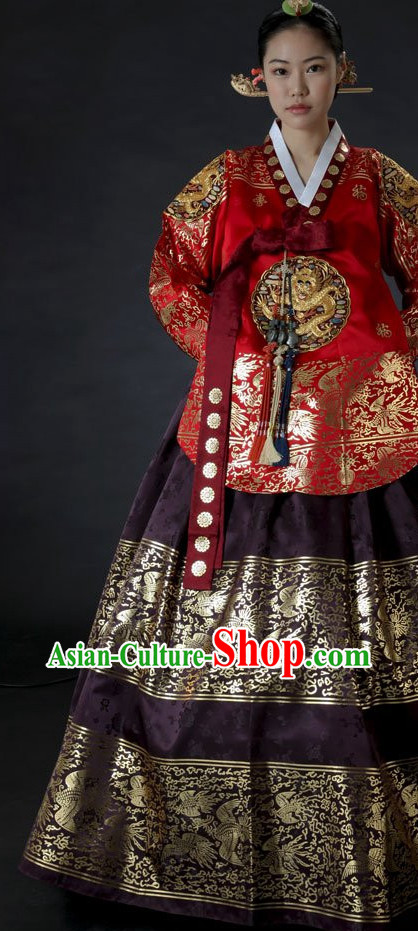 Dangui Korean Royal Costumes Traditional Korean Queen Princess Ceremony Costume for Women