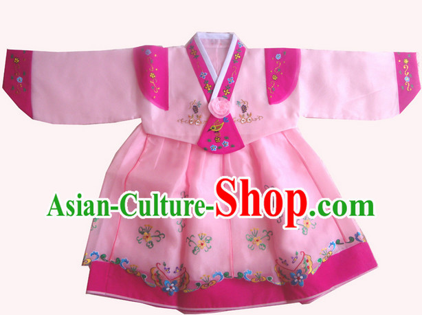 Traditional Korean Clothing Custom Made Kids Hanbok Dangui Chima Hair Accessory Norigae Petticoat