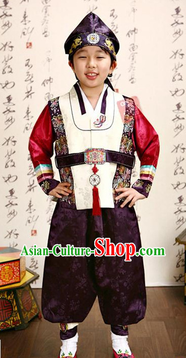 Traditional Korean Clothing Custom Made Boys Hanbok for Birthday Party Halloween