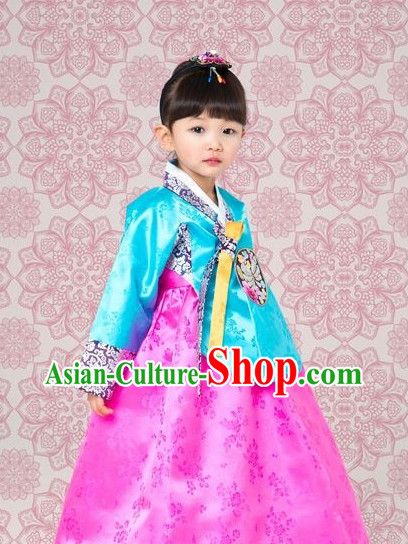 Korean Traditional Dangui Custom Made Hanbok Outfit for Kids