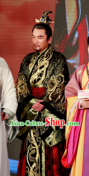 Chinese Emperor Costumes and Coronet Complete Set