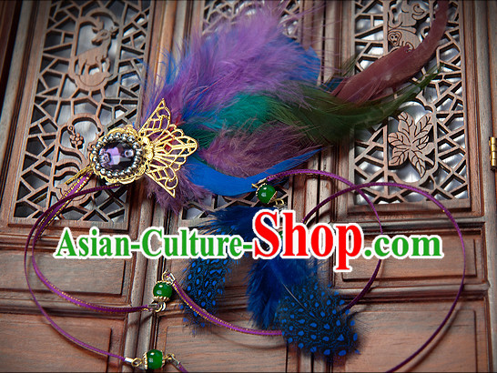 Chinese Traditional Handmade Feather Hairpin