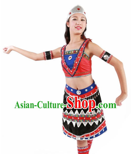 Custom Made Chinese Ethnic Group Dance Costumes Team Dance Costumes for Women