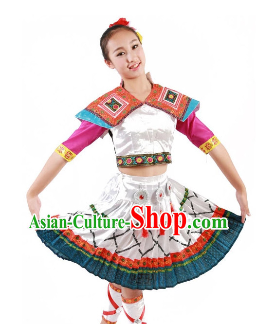 Custom Made Chinese Ethnic Group Dance Costumes for Women