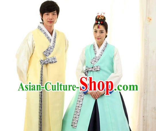 Korean Traditional Bridal Wedding Dress Complete Set for Brides and Bridegrooms