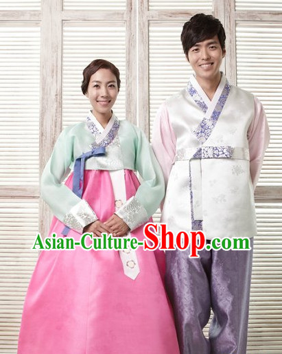 Korean Couple Hanbok Dresses 2 Sets