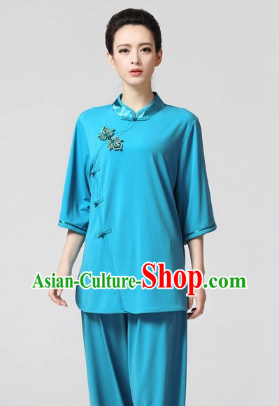 Top Asian Chinese Tai Chi Short Sleeves Uniform