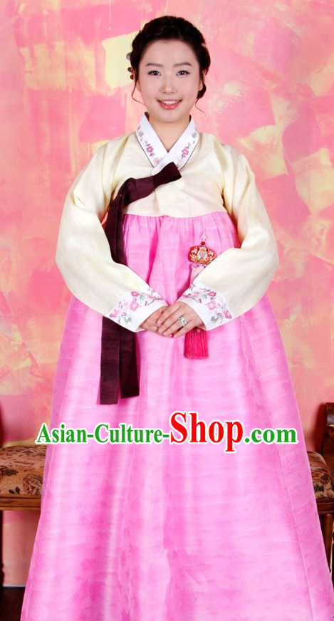 Top Korean Traditional Hanbok National Costumes Complete Set for Women