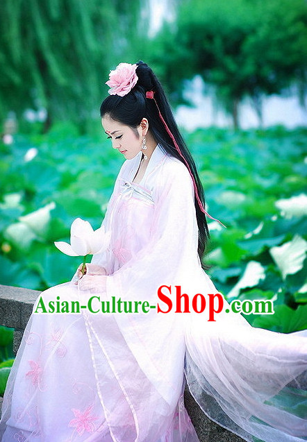 Chinese Tang Dynasty Ruqun Hanfu Clothing China Civilization and Hair Jewelry Complete Set for Women