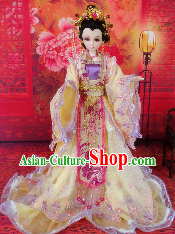 China Civilization Chinese Princess Clothes and Hair Jewelry Complete Set for Women
