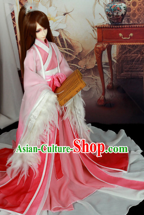 China Civilization Chinese Kimono Costume and Hair Jewelry Complete Set for Women