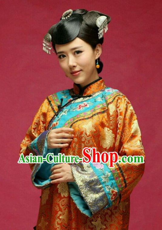 Chinese Traditional Style Princess Black Wig and Hair Jewelry