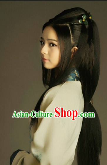 Chinese Traditional Style Long Black Wig