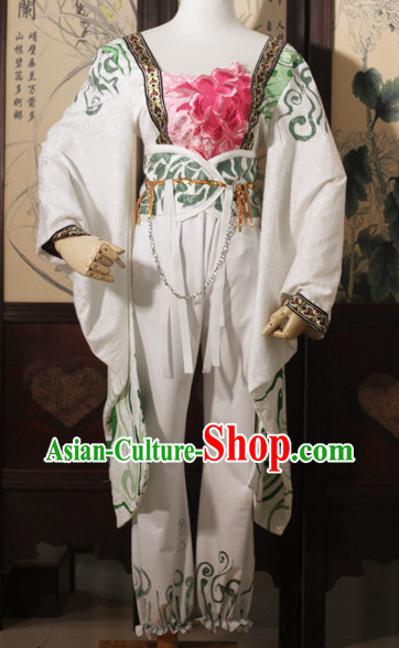 Chinese Costume Asian Fashion China Civilization Peony Halloween Costumes