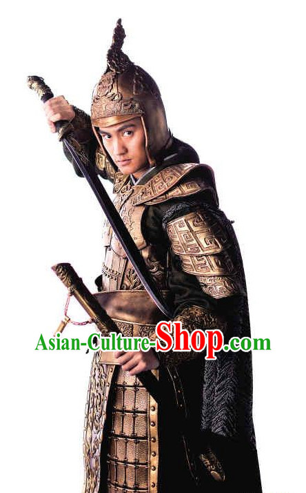 Asian Fashion Chinese General Armor Costumes Complete Set for Men