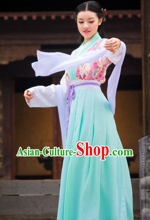 Asian Fashion Oriental Dresses Chinese Hanfu Plus Size Classy Clothes Complete Set