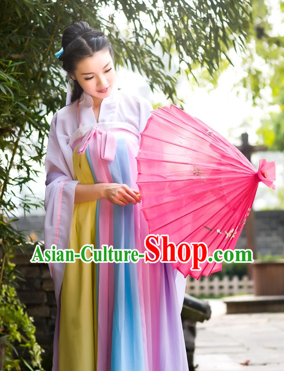 Asian Fashion Oriental Dresses Chinese Hanfu Plus Size Clothes Complete Set