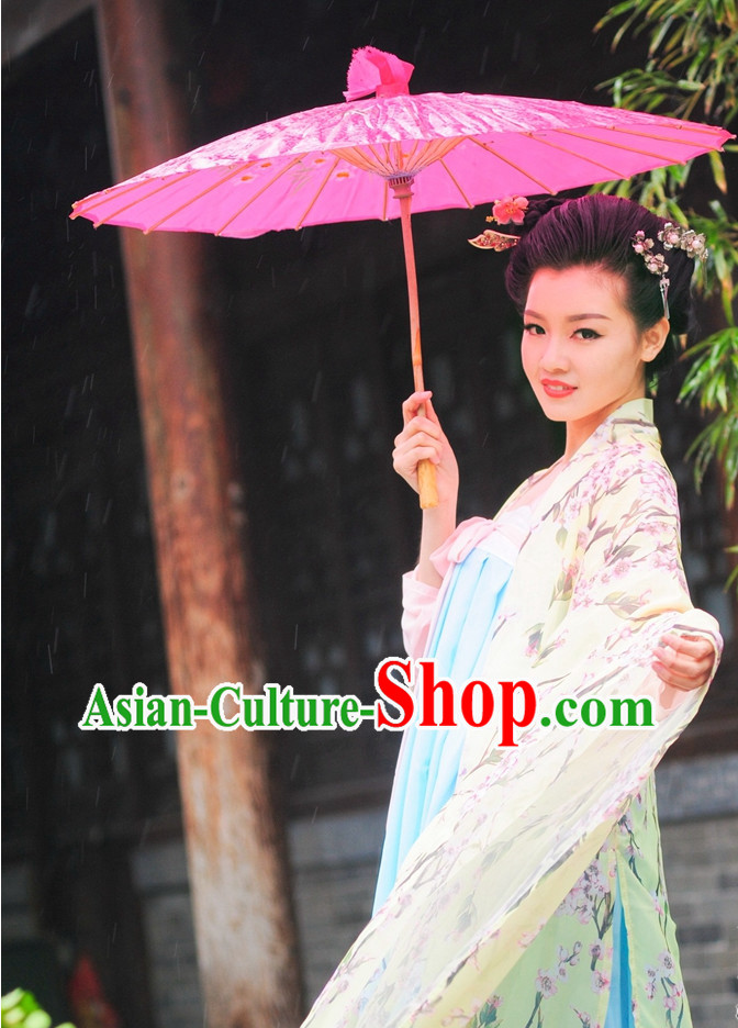 Asian Fashion Oriental Dresses Chinese Hanfu Plus Size Wide Sleeves Clothes Complete Set