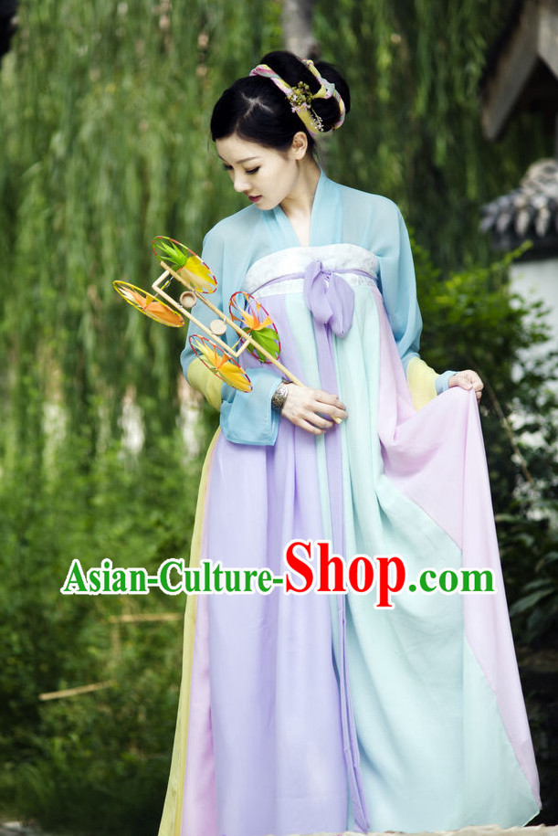 Asian Fashion Oriental Dresses Chinese Hanfu Plus Size Classy Skirt Clothing Complete Set