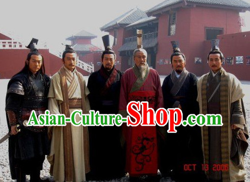 Asian Chinese Fashion Government Official Plus Size Custom Made Costumes Long Gowns 6 Sets