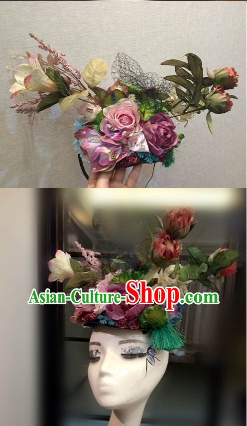 Custom Made Designer Flower Hair Fascinators Hair Slides Headpieces Hair Ornaments