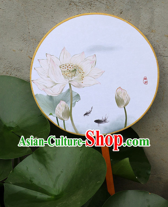 Chinese Traditional Lotus Fan