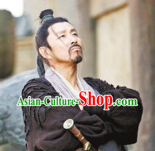 Chinese Ancient Scholar Black Wig for Men