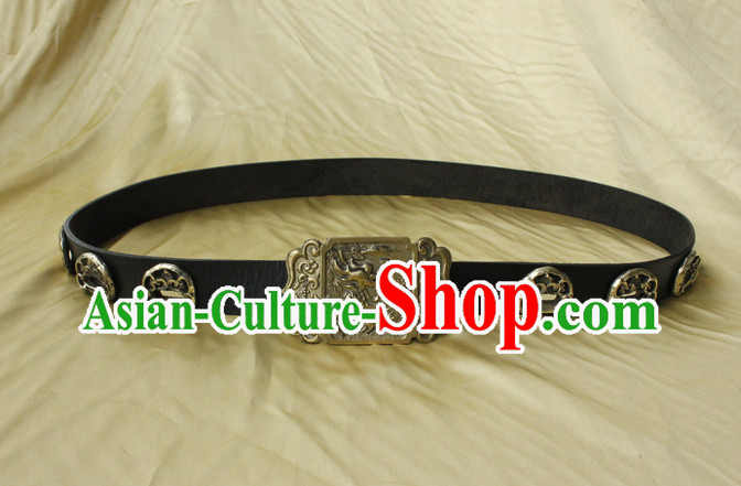 Handmade Chinese Ancient Long Black Feather Belt