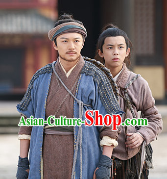 Chinese Superhero Guo Jing TV Series Costumes Complete Set for Men