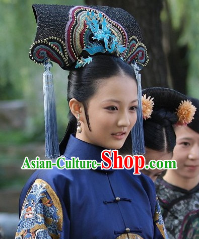 Chinese Qing Dynasty Manchu Hat Hair Accessories